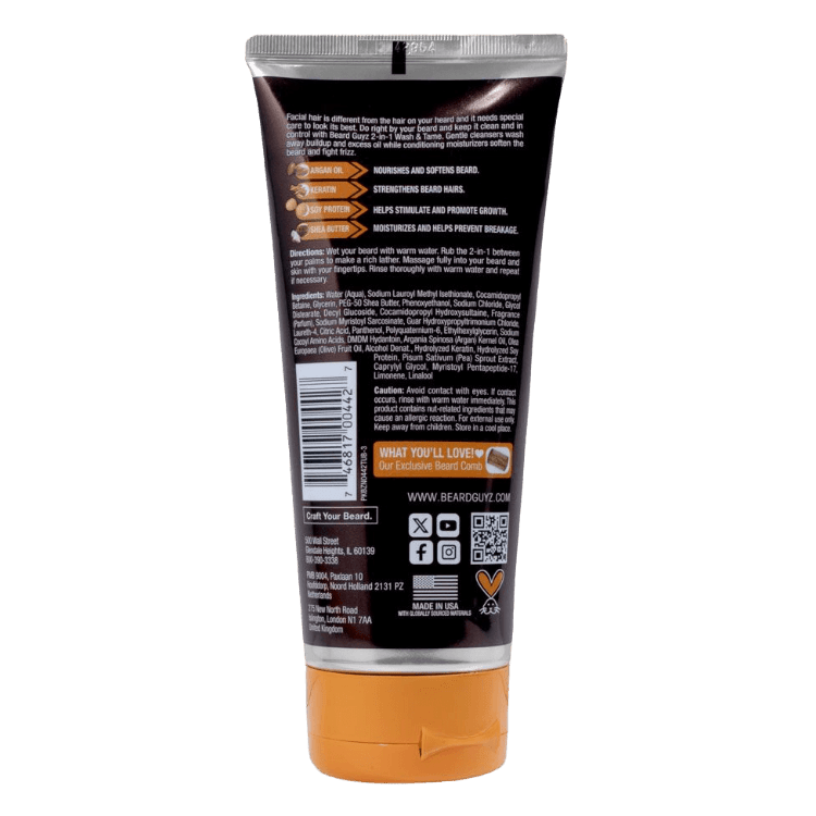 Beard Guyz 2-in-1 Wash & Tame 6.7 oz - GroomNoir