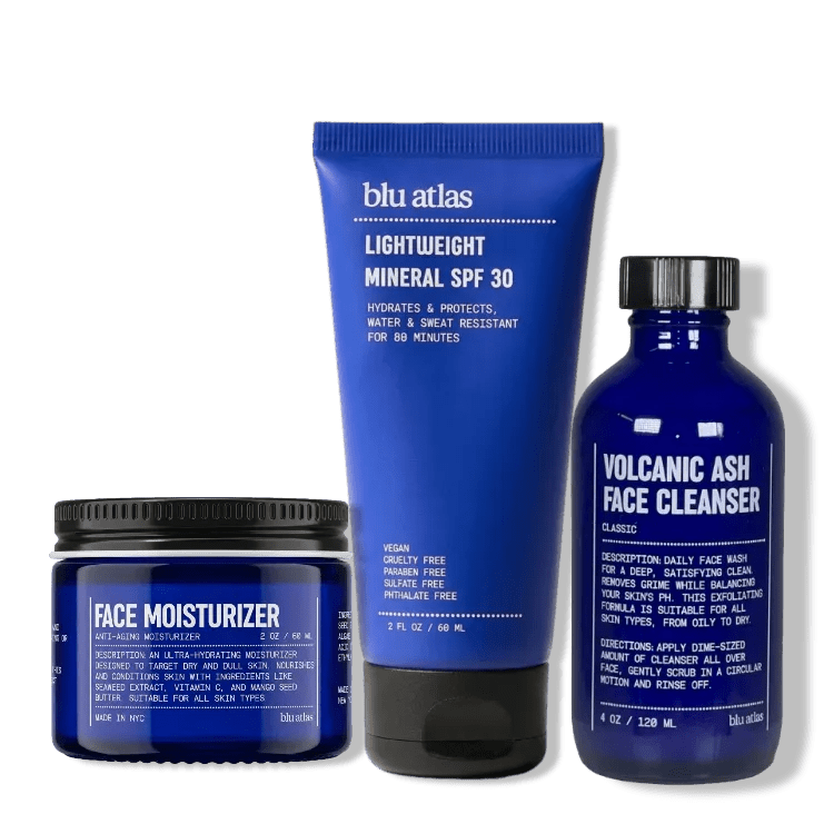 Blu Atlas Face Care Bundle - Trio - GroomNoir