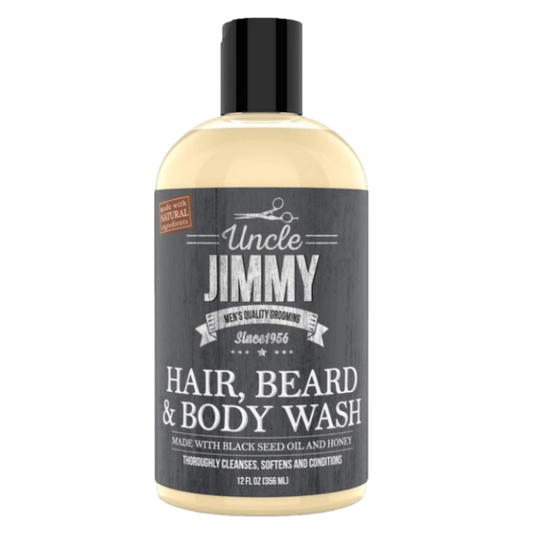 Uncle Jimmy Hair, Beard and Body Wash 12 oz - GroomNoir - Black Men Hair and Beard Care
