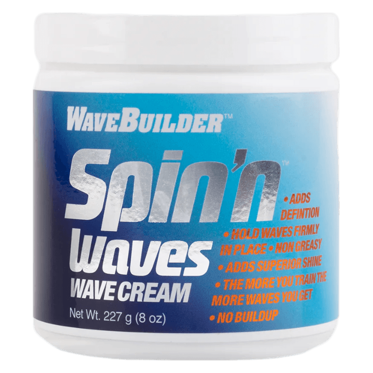 WaveBuilder Spin'n Waves - Wave Cream 8 oz - GroomNoir - Black Men Hair and Beard Care
