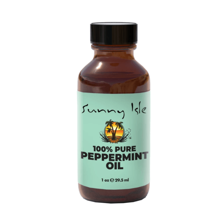 100% Pure Peppermint Oil 1 oz by Sunny Isle - GroomNoir - Black Men Hair and Beard Care