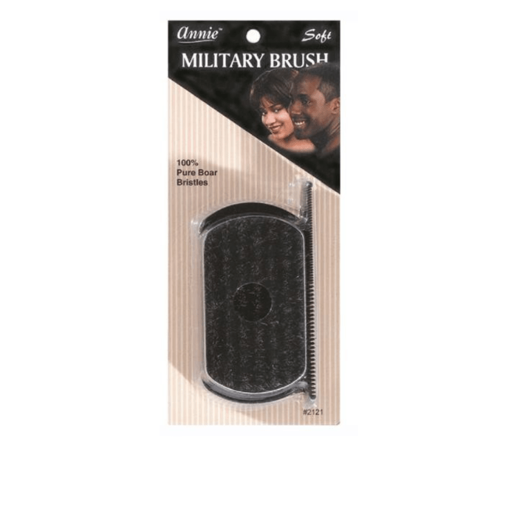 Annie Soft Military Brush With Pocket Comb - GroomNoir - Black Men Hair and Beard Care