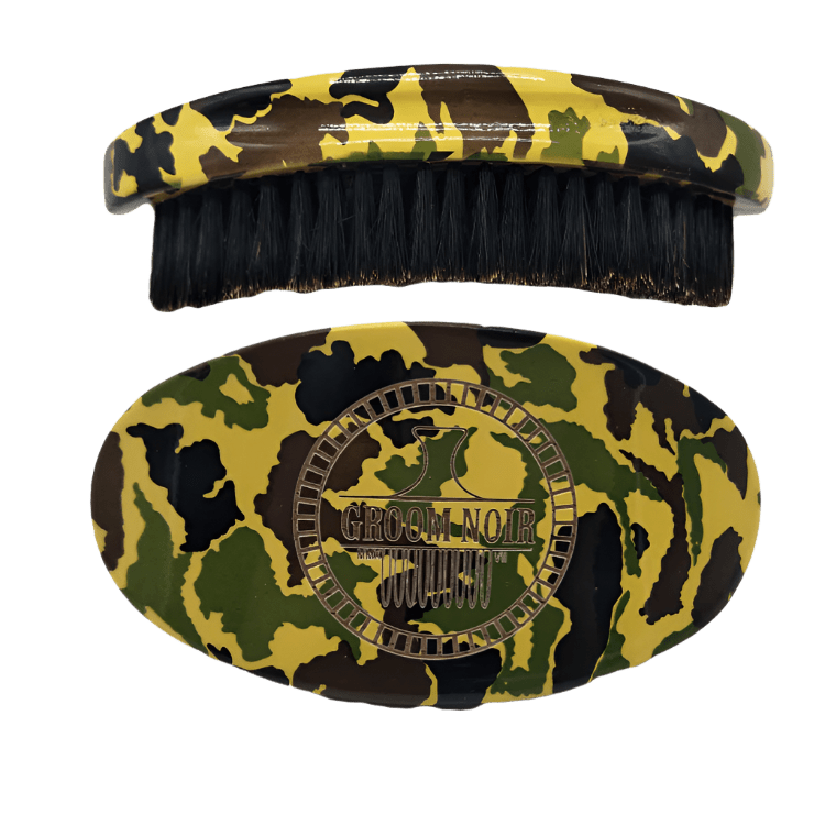 GroomNoir Medium Palm Wave 100% Boar Bristle Brush - GroomNoir