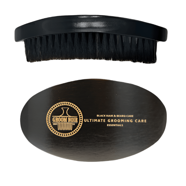 GroomNoir Medium Palm Wave 100% Boar Bristle Brush - GroomNoir