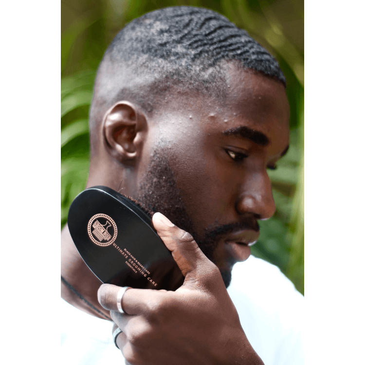 GroomNoir Medium Palm Wave 100% Boar Bristle Brush - GroomNoir
