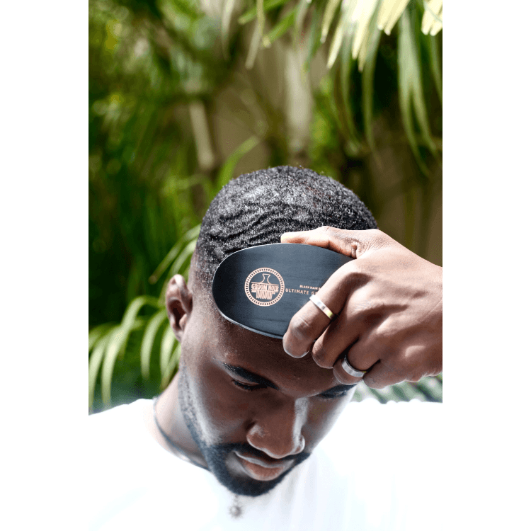 GroomNoir Medium Palm Wave 100% Boar Bristle Brush - GroomNoir