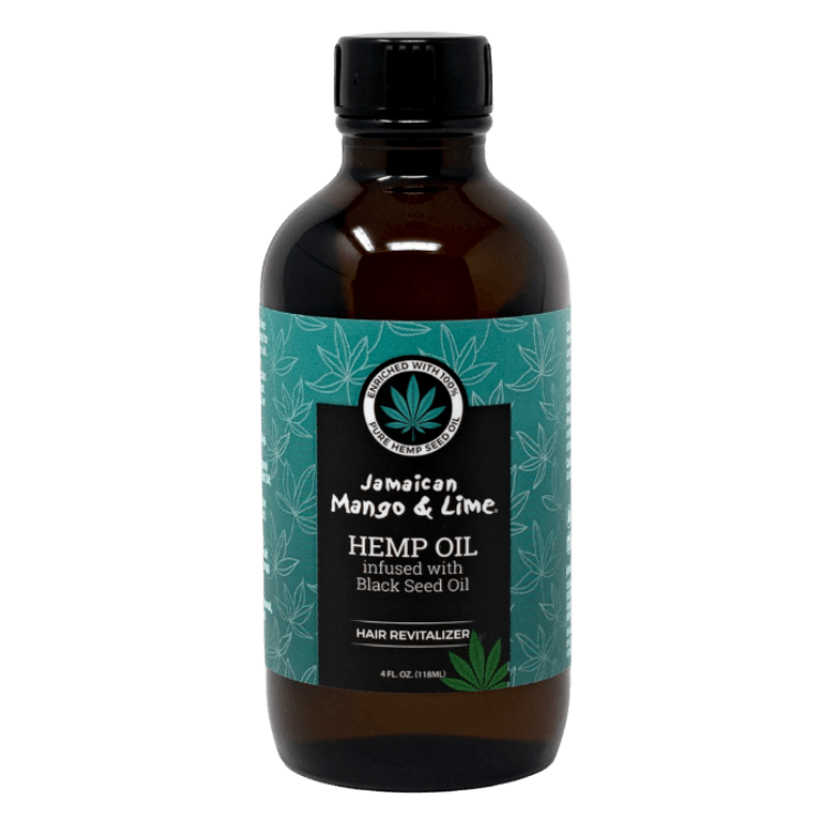 Hemp Seed Oil infused with Black Seed Oil 4 oz  by Jamaican Mango & Lime - GroomNoir - Black Men Hair and Beard Care