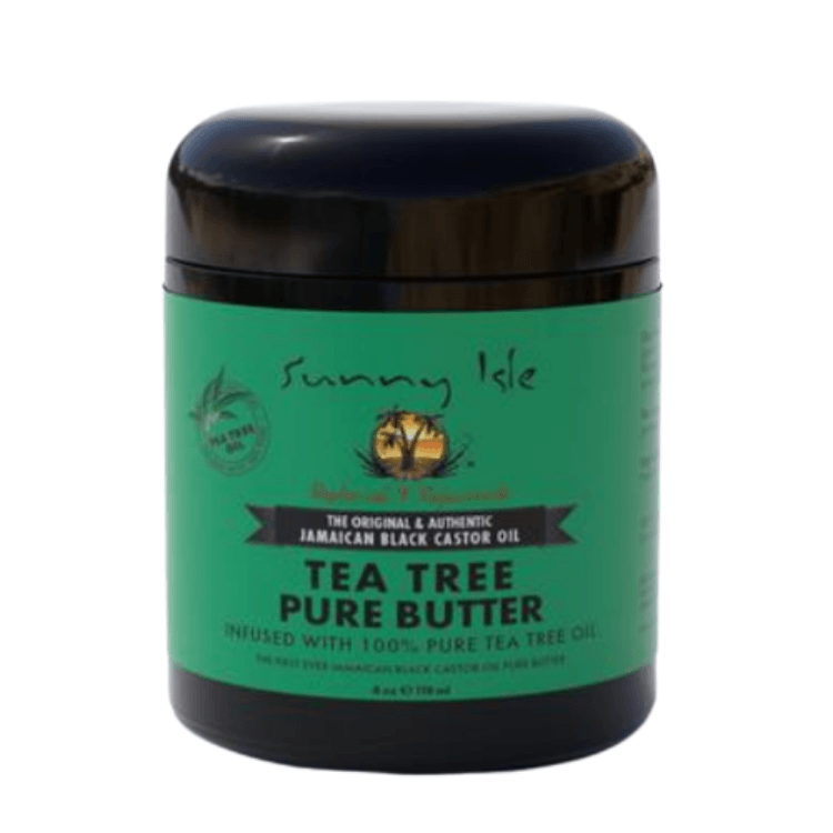 Jamaican Black Castor Oil Pure Butter infused with Tea Tree Oil 4 oz by Sunny Isle - GroomNoir - Black Men Hair and Beard Care