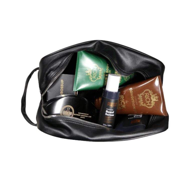 Luxury Vegan Leather Wash Bag by GroomNoir - GroomNoir - Black Men Hair and Beard Care
