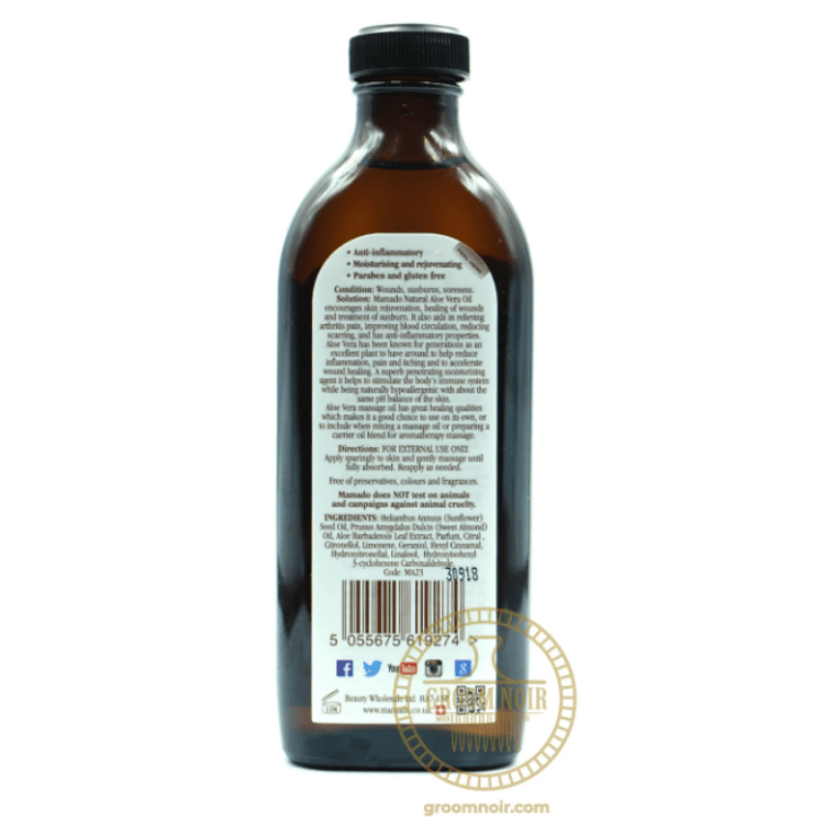 Natural Aloe Vera Oil 150ml  by Mamado - GroomNoir - Black Men Hair and Beard Care