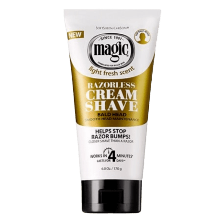 Shave Cream Bald Head (Gold) 6oz by Magic - GroomNoir - Black Men Hair and Beard Care