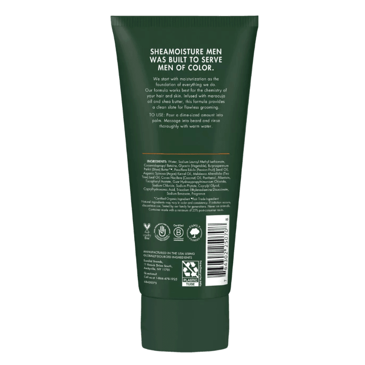 Shea Moisture Maracuja Oil & Shea Butter Beard Wash 6 oz - GroomNoir