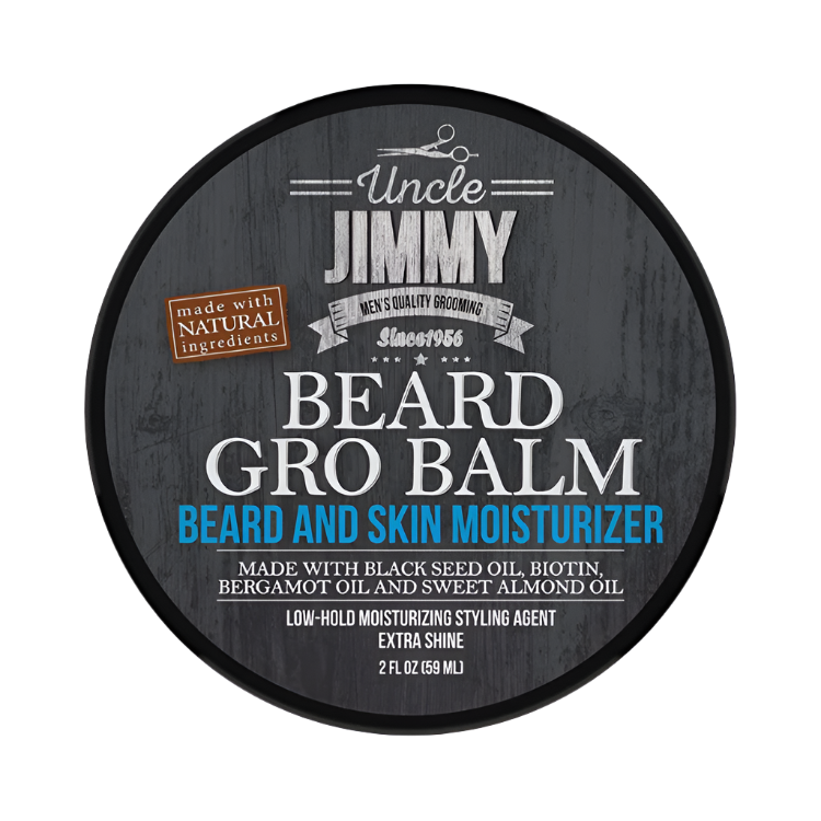 Uncle Jimmy Beard Gro Balm 2 oz - GroomNoir - Black Men Hair and Beard Care