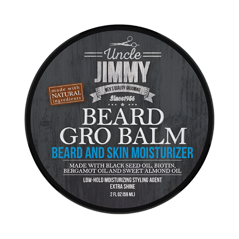 Uncle Jimmy Beard Gro Balm 2 oz - GroomNoir - Black Men Hair and Beard Care